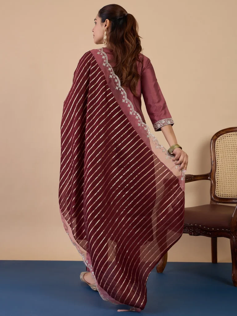 Buy Coffee Women’s Designer Kurta Pant Set Premium Pattern Collection Online | VICORA
